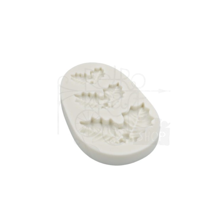 Foremka silikonowa 3 gałązki ostrokrzewu 8.5x5.5cm 91472 Pentart