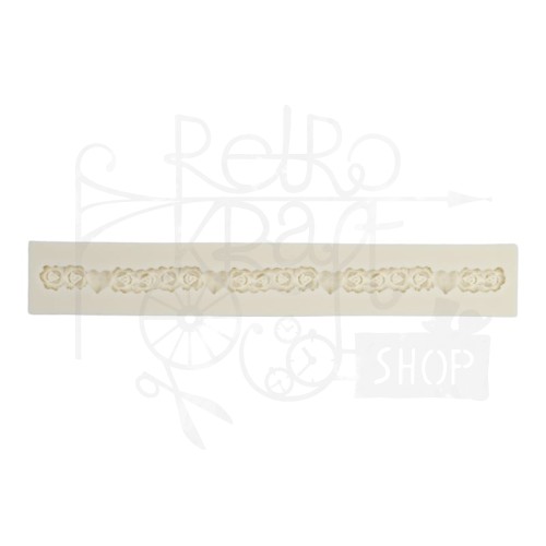 Foremka silikonowa Girlanda róże serca 3x18cm 90457 Pentart