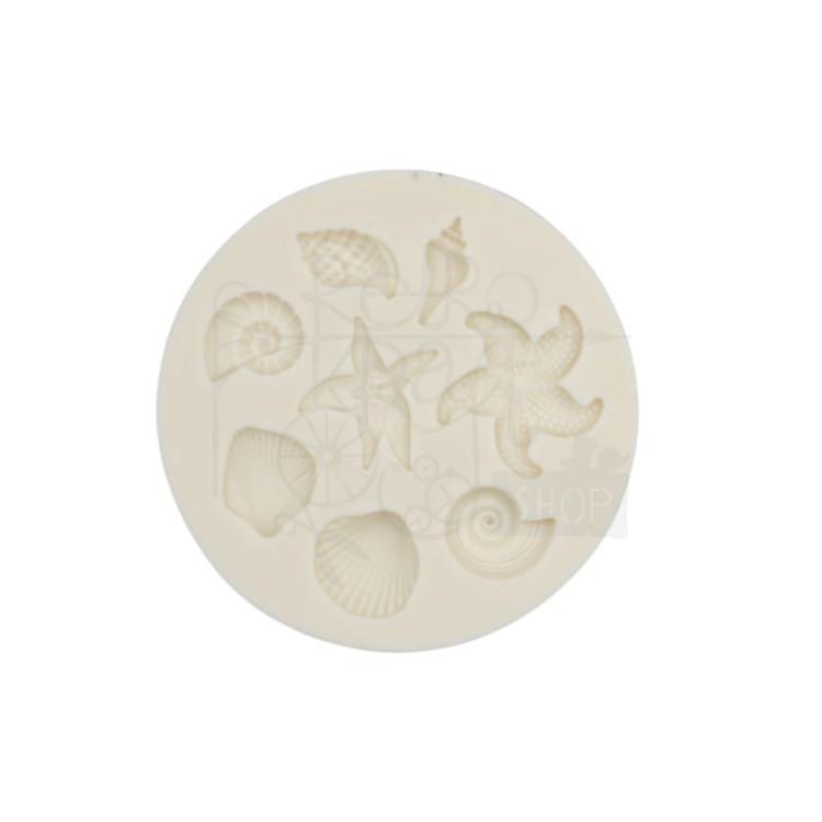 Foremka silikonowa 7 muszelek na kole 7cm 90395 Pentart