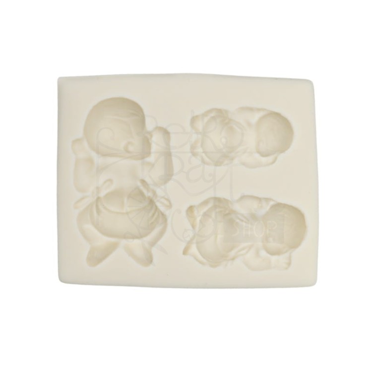 Foremka silikonowa 3 dzidziusie 4.4x3cm 91396 Pentart