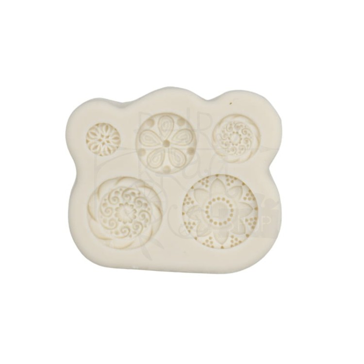 Foremka silikonowa 5 okrągłych ornamentów 90326 Pentart