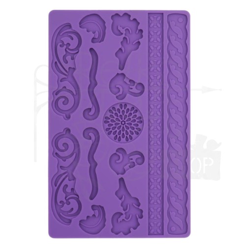 Foremka silikonowa Motywy barokowe 12.5x20cm 90359 Pentart