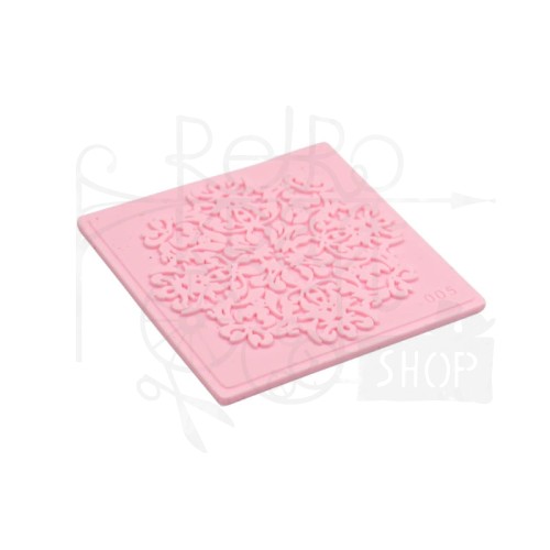 Foremka silikonowa Kwiatowy motyw na kwadracie 6.5cm 90385 Pentart