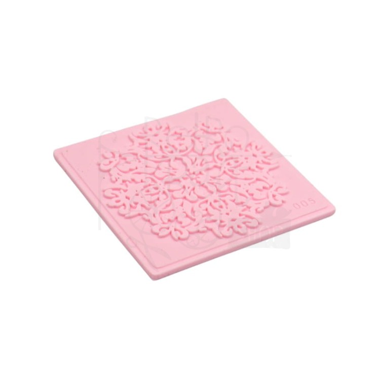 Foremka silikonowa Kwiatowy motyw na kwadracie 6.5cm 90385 Pentart