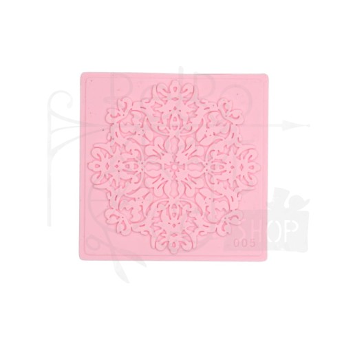 Foremka silikonowa Kwiatowy motyw na kwadracie 6.5cm 90385 Pentart