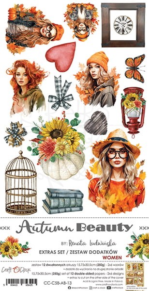 Zestaw dodatków 15x30 Autumn Beauty - Women Kobiety CC-C58-AB-13 Craft O'Clock