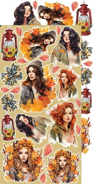 Zestaw dodatków 15x30 Autumn Beauty - Women Kobiety CC-C58-AB-13 Craft O'Clock