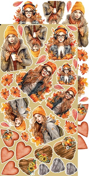 Zestaw dodatków 15x30 Autumn Beauty - Women Kobiety CC-C58-AB-13 Craft O'Clock