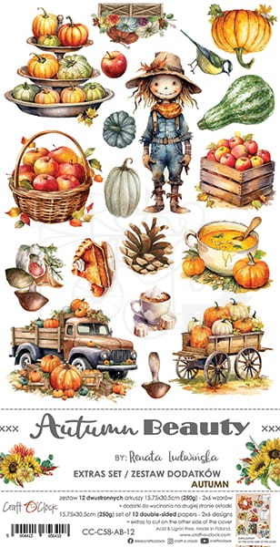 Zestaw dodatków 15x30 Autumn Beauty - Autumn CC-C58-AB-12 Craft O'Clock