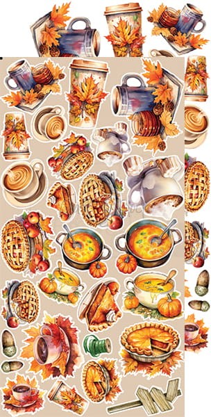 Zestaw dodatków 15x30 Autumn Beauty - Autumn CC-C58-AB-12 Craft O'Clock