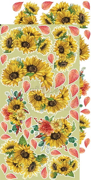 Zestaw dodatków 15x30 Autumn Beauty - Kwiaty CC-C58-AB-11 Craft O'Clock
