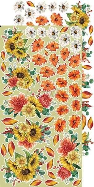 Zestaw dodatków 15x30 Autumn Beauty - Kwiaty CC-C58-AB-11 Craft O'Clock