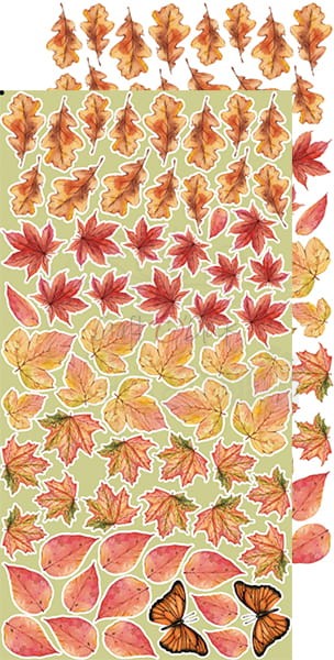 Zestaw dodatków 15x30 Autumn Beauty - Kwiaty CC-C58-AB-11 Craft O'Clock