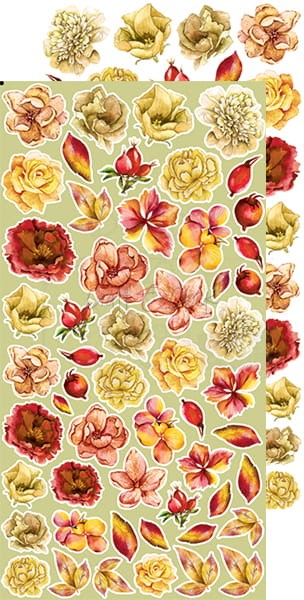 Zestaw dodatków 15x30 Autumn Beauty - Kwiaty CC-C58-AB-11 Craft O'Clock