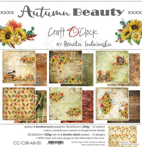 Zestaw papierów 30x30 Autumn Beauty CC-C58-AB-00 Craft O'Clock