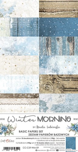 Zestaw papierów bazowych 15x30 Winter Morning CC-C59-WM-09 Craft O'Clock