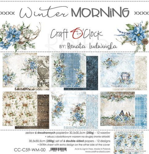 Zestaw papierów 30x30 Winter Morning CC-C59-WM-00 Craft O'Clock