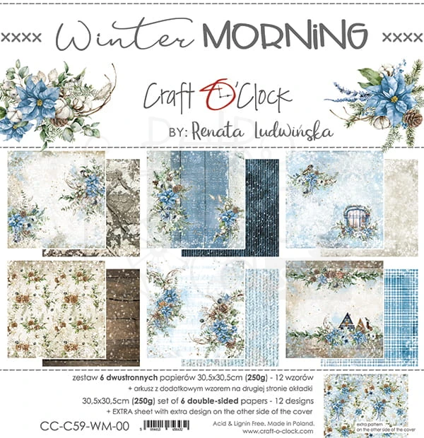 Zestaw papierów 30x30 Winter Morning CC-C59-WM-00 Craft O'Clock