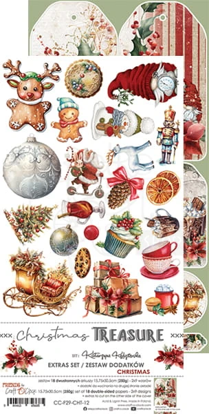 Zestaw dodatków 15x30 Christmas Treasure - Christmas CC-F29-CHT-12 Craft O'Clock
