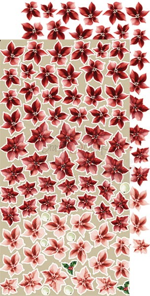 Zestaw dodatków 15x30 Christmas Treasure - Kwiaty CC-F29-CHT-11 Craft O'Clock