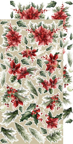 Zestaw dodatków 15x30 Christmas Treasure - Kwiaty CC-F29-CHT-11 Craft O'Clock