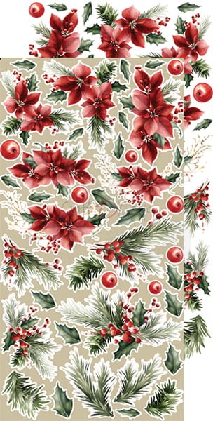 Zestaw dodatków 15x30 Christmas Treasure - Kwiaty CC-F29-CHT-11 Craft O'Clock