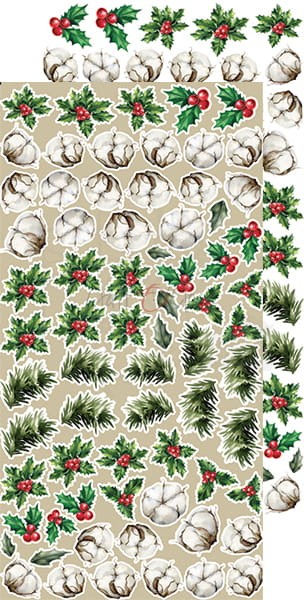 Zestaw dodatków 15x30 Christmas Treasure - Kwiaty CC-F29-CHT-11 Craft O'Clock