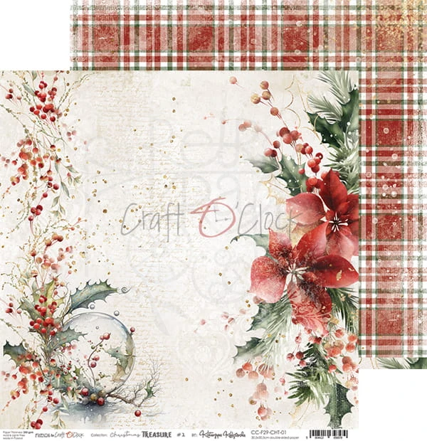 Zestaw papierów 30x30 Christmas Treasure CC-F29-CHT-00 Craft O'Clock