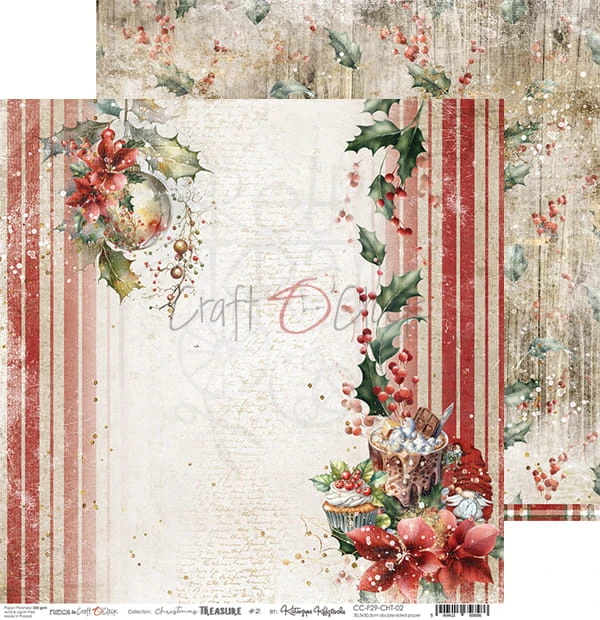 Zestaw papierów 30x30 Christmas Treasure CC-F29-CHT-00 Craft O'Clock