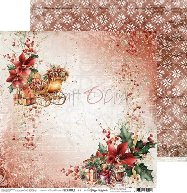 Zestaw papierów 30x30 Christmas Treasure CC-F29-CHT-00 Craft O'Clock