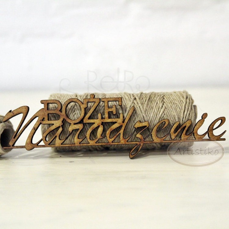Napis HDF Boże Narodzenie Artistiko