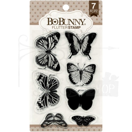 Stempel akrylowy Flutter Motyle 7 elementów 12105895 Bo Bunny