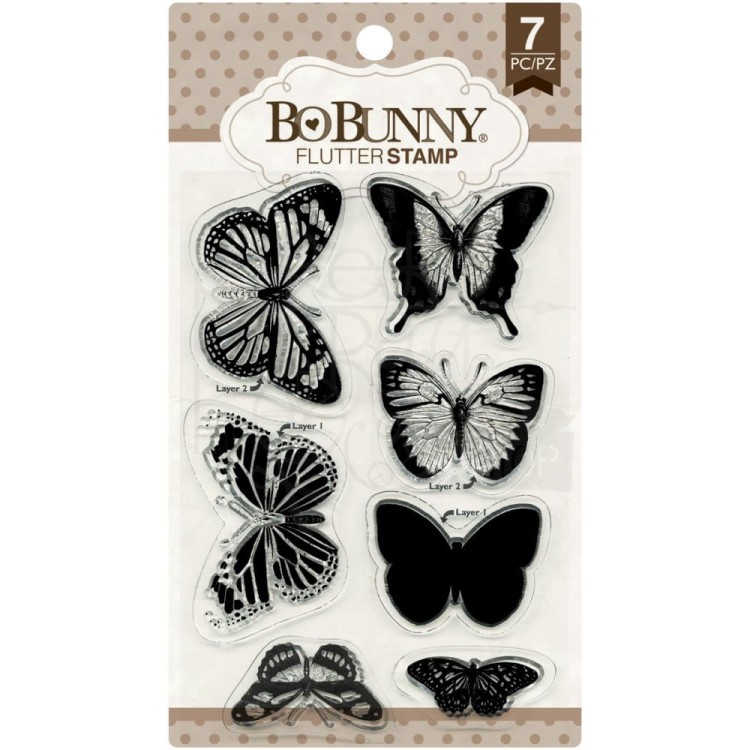 Stempel akrylowy Flutter Motyle 7 elementów 12105895 Bo Bunny