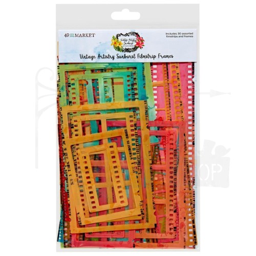 Ozdoby klisze Vintage Artistry Sunburst Filmstrip Frames 30szt SUN24852 49 and Market