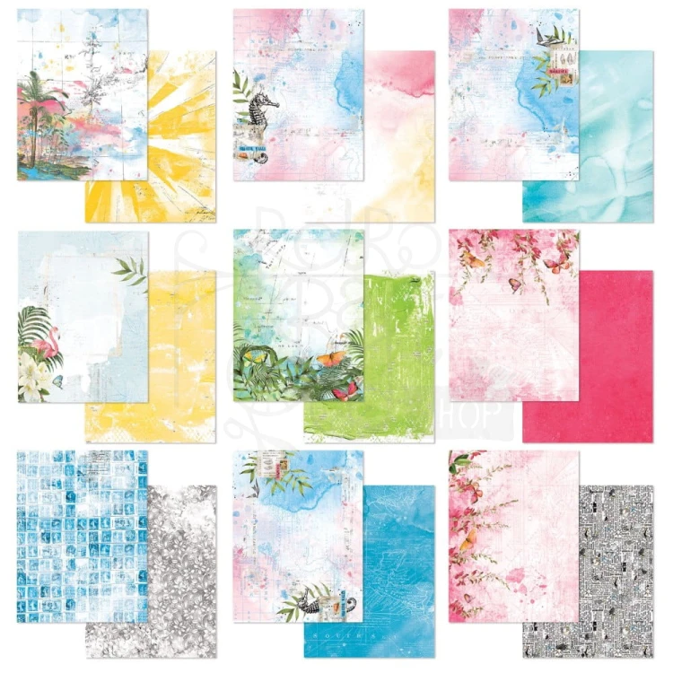 Zestaw papierów 15x20 Vintage Artistry Sunburst Classics Collection pack 28 arkuszy SUN24654 49 and Market