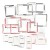 Ozdoby tekturowe ramki Christmas Spectacular Chipboard Frames 18 szt S2324449 49 and Market