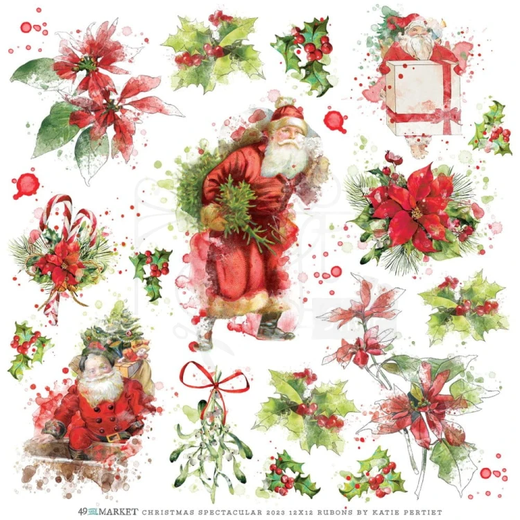 Rub-on transfer 30x30cm Christmas Spectacular Classic 1 arkusz S2324364 49 and Market