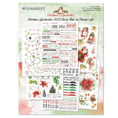 Rub-on transfer 15x20cm Christmas Spectacular Classic 6 arkuszy S2324340 49 and Market