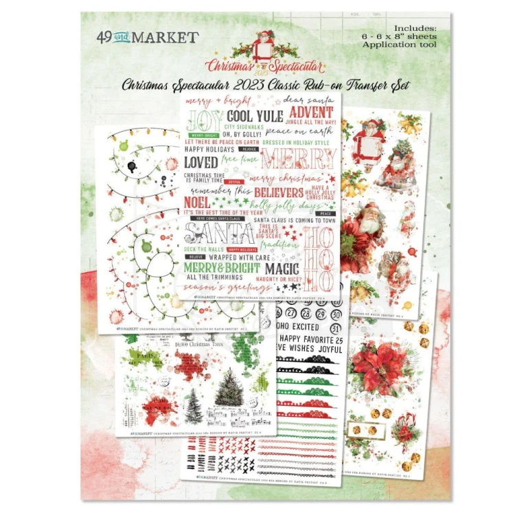 Rub-on transfer 15x20cm Christmas Spectacular Classic 6 arkuszy S2324340 49 and Market