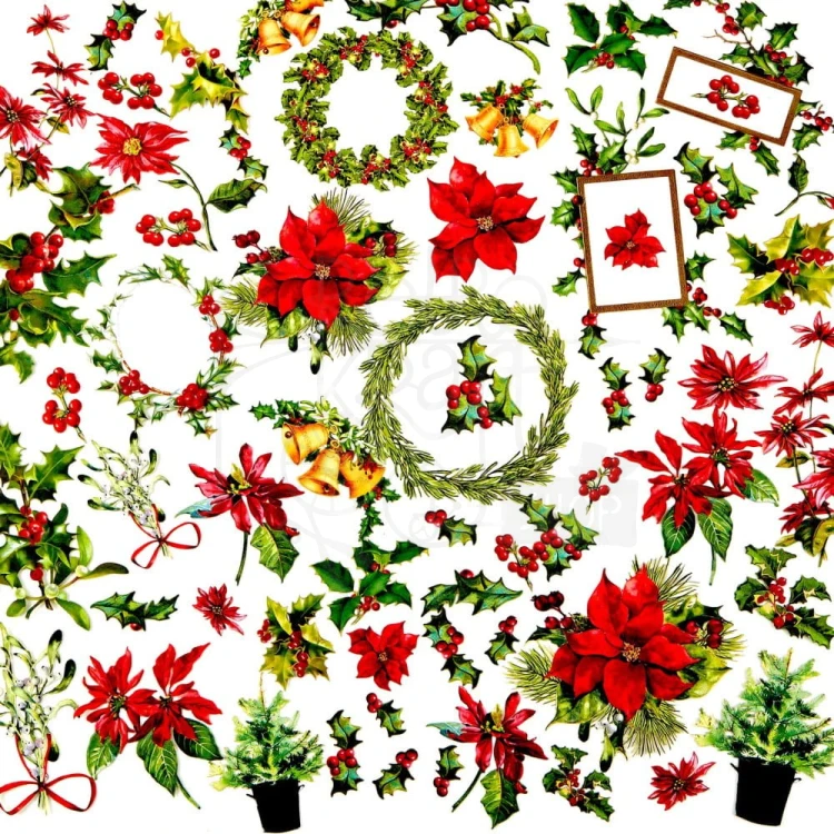Ozdoby papierowe die-cuts Christmas Spectacular Greenery 61szt S2324326 49 and Market