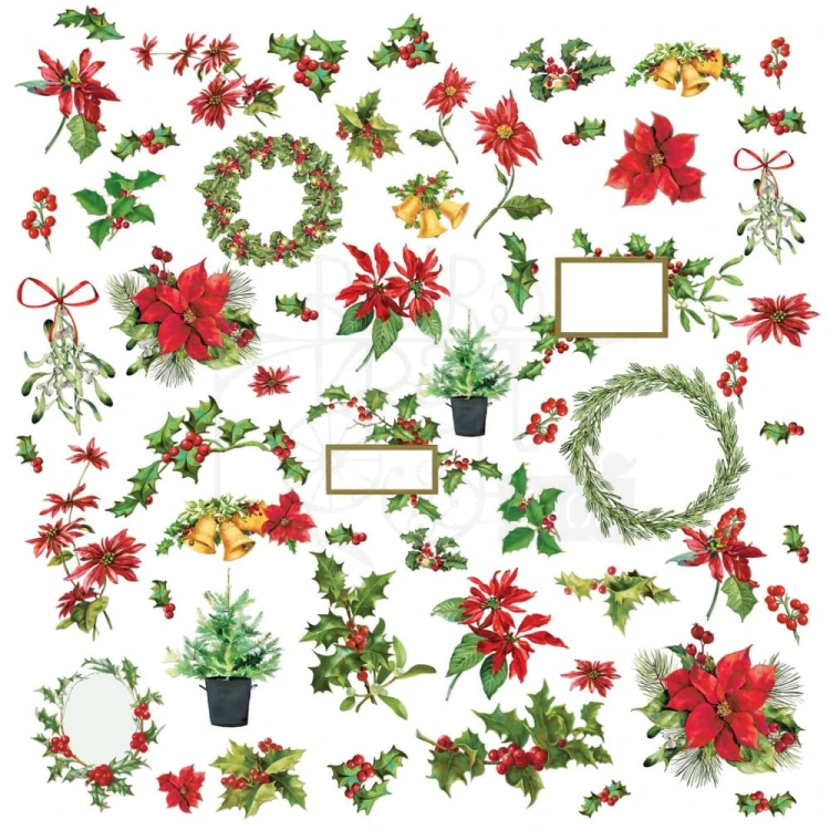 Ozdoby papierowe die-cuts Christmas Spectacular Greenery 61szt S2324326 49 and Market