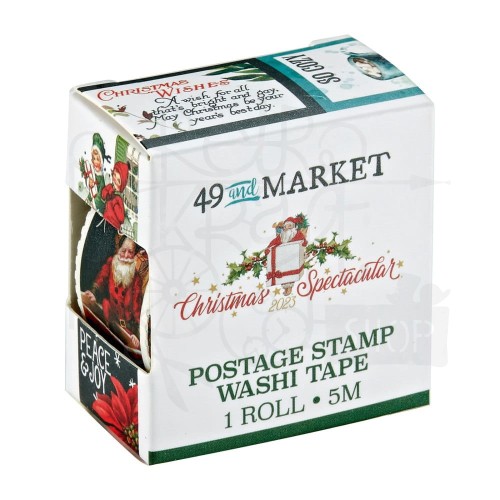 Taśma washi tape Christmas Spectacular Postage Stamp S2323848 49 and Market