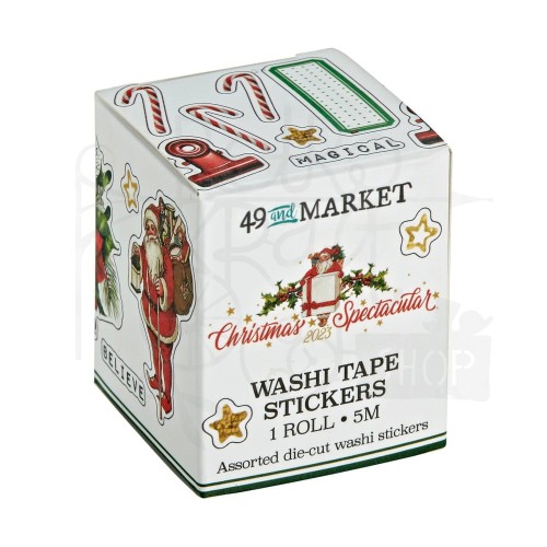 Taśma washi z naklejkami Christmas Spectacular 5m S2323824 49 and Market