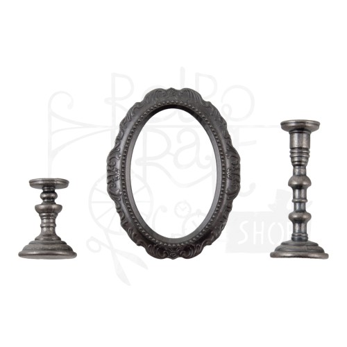 Ozdoby metalowe świeczniki ramka Idea-Ology The Manor 3szt TH94340 Tim Holtz