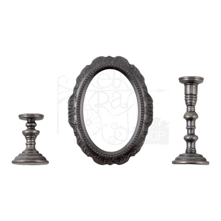 Ozdoby metalowe świeczniki ramka Idea-Ology The Manor 3szt TH94340 Tim Holtz