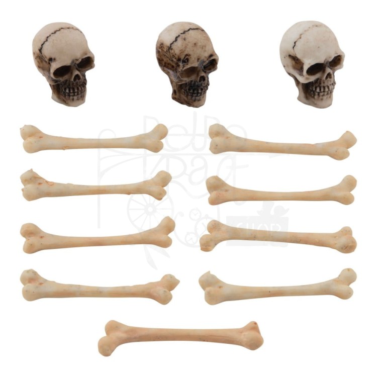 Ozdoby żywiczne czaszki i kości Idea-Ology Skulls &amp; Bones 12szt TH94339 Tim Holtz
