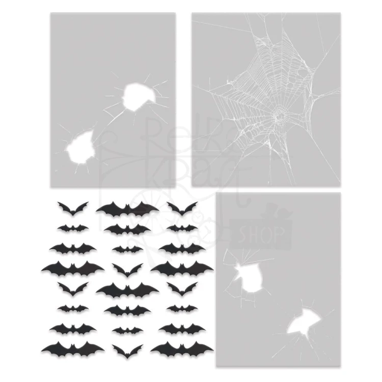 Ozdoby tekturowe i foliowe Idea-Ology Baseboards &amp; Transparencies Halloween 54szt TH94334 Tim Holtz