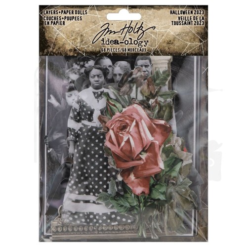Ozdoby papierowe Idea-Ology Layers &amp; Paper Dolls Halloween 68szt TH94333 Tim Holtz