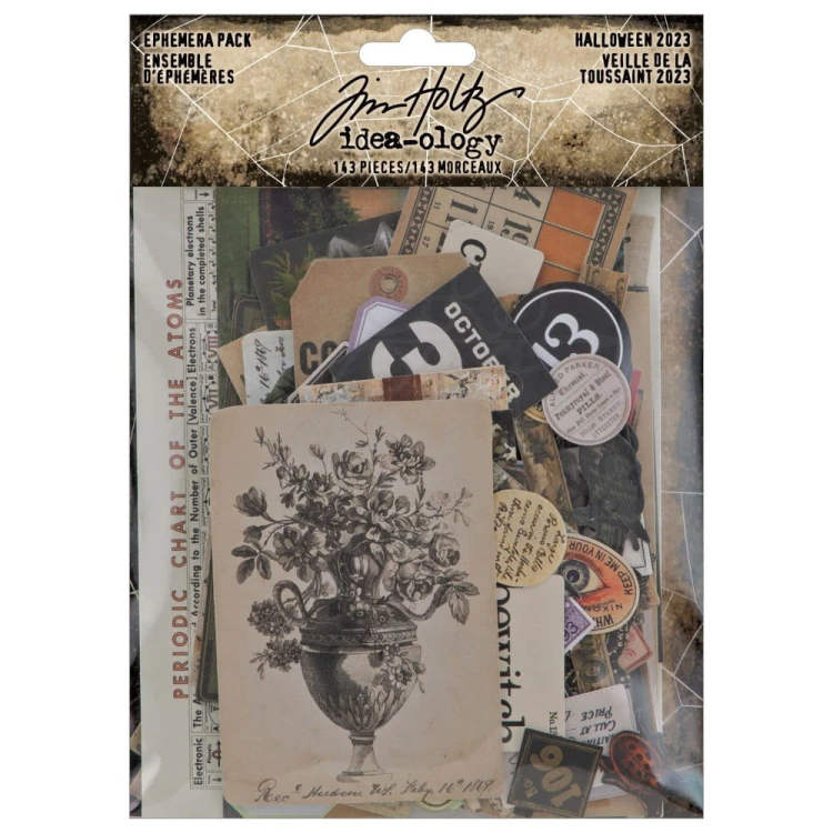 Ozdoby papierowe Idea-Ology Ephemera Pack Halloween 143szt TH94332 Tim Holtz