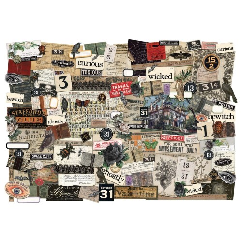 Ozdoby papierowe Idea-Ology Ephemera Pack Halloween 143szt TH94332 Tim Holtz